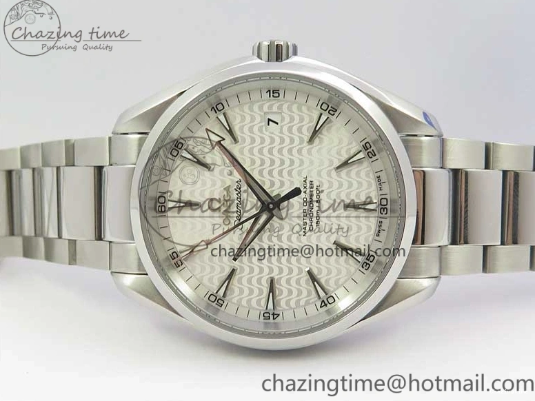 0407 Soft Aqua Terra 150M SS VSF 1:1 Best Edition White Wave Textured Dial on SS Bracelet A8500 Super Clone (2 Straps) 7916